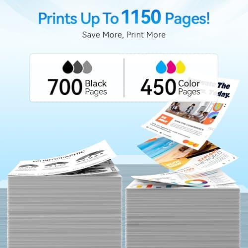 Chromojet 67XL Ink Cartridges Black/Color Combo Pack Compatible for HP Ink 67 67XL Printer Ink 67 Fit for DeskJet 4155e 2855e 2755e 2700 2700e 2800e 4100 Envy 6055e 6455e 6000 6400 Printer — view 2