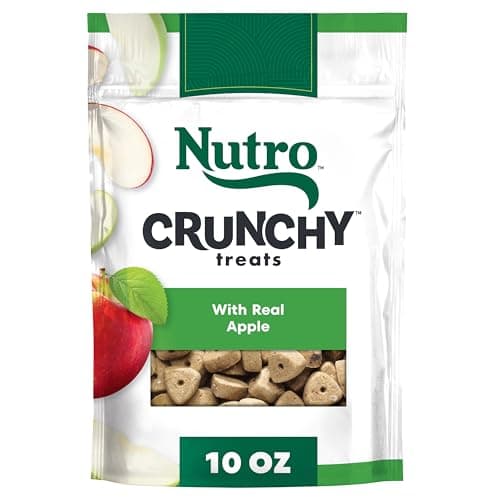 Nutro Crunchy Dog Treats with Real Apple, Training Treats for Dogs, 10 oz. Bag