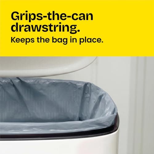 Glad Tall Kitchen Drawstring Trash Bags - Odorshield 13 Gallon White Trash Bag, Febreze Fresh Clean, 110 Count — view 6