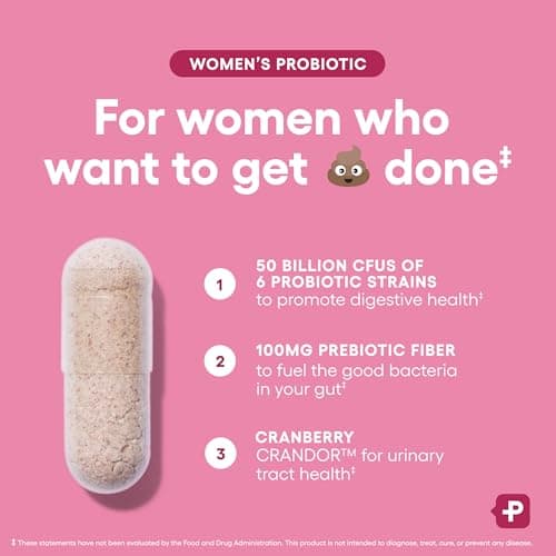 Physician's CHOICE Probiotics for Women - PH Balance, Digestive, UT, & Feminine Health - 50 Billion CFU - 6 Unique Strains for Her - Organic Prebiotics, Cranberry Extract+ - Women Probiotic - 30 CT — view 3