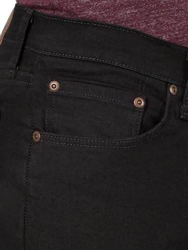 Wrangler Authentics Men's Classic 5-Pocket Regular Fit Flex Jean, Black Flex, 33W x 32L — view 4