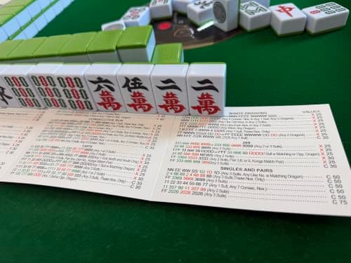 Promotion Love Mah Jong Cards 2026 Set Revised Official Edition American - Large Size - 4Pcs