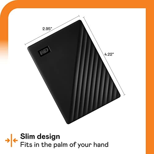 WD 4TB My Passport, Portable External Hard Drive, Black, backup software with defense against ransomware, and password protection, USB 3.1/USB 3.0 compatible - WDBPKJ0040BBK-WESN — view 2