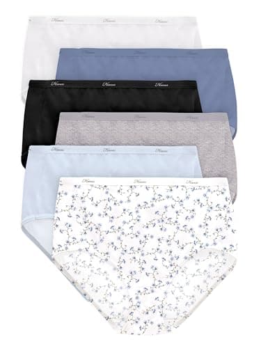 Hanes Women's 6 Pack Core Cotton Brief Panty, Assorted, Small