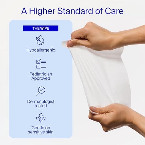 Coterie Baby Wipes for Sensitive Skin, Plant-Based and Plastic-Free Fibers, 99% Water, Hypoallergenic, pH Balanced, Unscented, Clean and Gentle Baby Essentials, 8 Pack, 448 Count — view 2