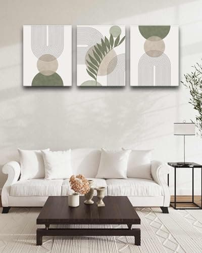 HesenDot Sage Green Boho Framed Wall Art Set of 3, 30x40CM Wrapped Canvas — view 7