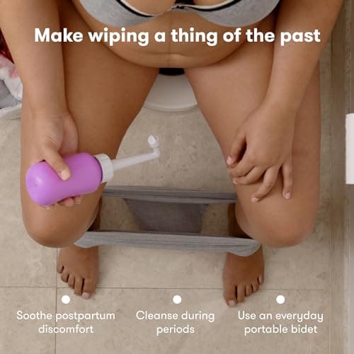 Frida Mom Upside Down Peri Bottle for Postpartum Care, Portable Bidet Perineal Cleansing and Recovery for New Mom, The Original Fridababy MomWasher — view 3