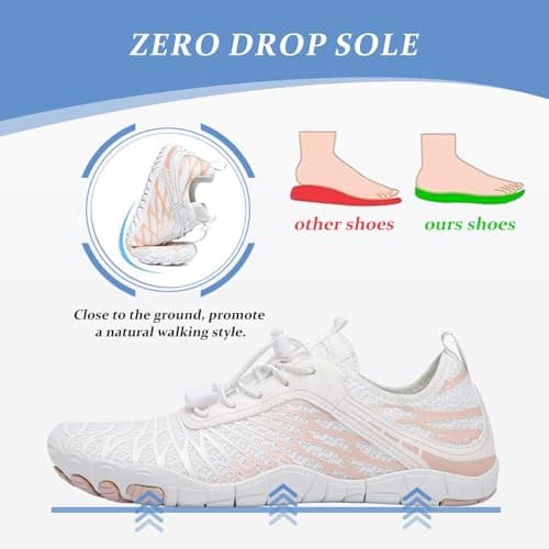 Barefoot Shoes for Women & Men, Grounded Walking Hiking Barefoot Shoes, Wide Toe Box Non-Slip Water Athletic Footwear, Comfortable Vitality Barefoot Footwear, Trail Running Sneakers Unisex. — view 3