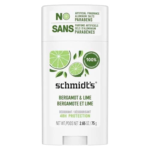 Schmidt's Natural Deodorant Stick Bergamot & Lime 48H Protection, 75g