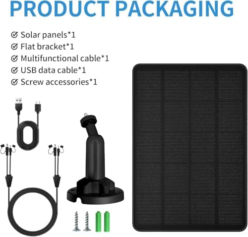 Solar Panel for Trail Camera, Solar Charger Kit with Built-in 5000mAh Rechargeable Lithium Battery - Output: 12V/1A, 6V/1.5A, IP66 Waterproof Portable Outdoor Power Supply Kit — view 2