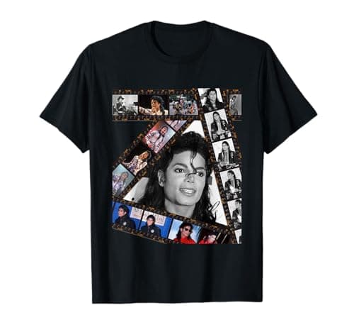The King of Pop Michael Jackson MJ-002 Black Cotton 100% T-Shirt, Unisex-Adults, Small, Short Sleeve