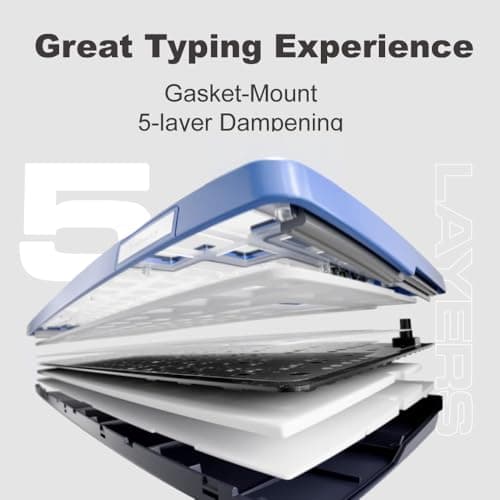 Ducky OK-M - 65% Wireless Mechanical Gaming Keyboard : Gasket-Mount Design, Hot-Swappable Switches, Five-Layer Acoustic Dampening, RGB, USB-C, 2.4Ghz, Bluetooth, Wine Red Switch — view 4