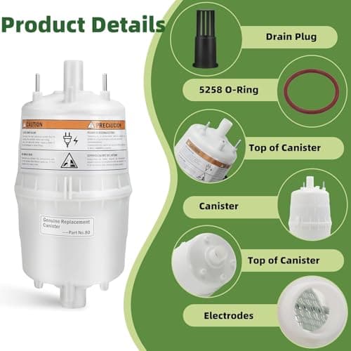 2PCS 80 Steam Canister Replacement for Steam Humidifier Canister Model 800 & 865,for Aprilaire 800 801 865 866 Replacement Canister with O-Ring for Leak-Proof Seal,800 Canister,Whole House Humidifiers — view 2