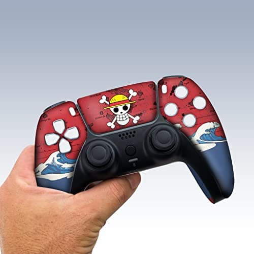One Peice Custom PS-5 Controller Wireless compatible with Play-Station 5 Console by BCB Controllers | Proudly Customized in USA with Permanent HYDRO-DIP Printing (NOT JUST A SKIN) — view 4