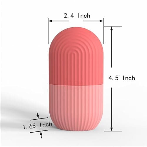 XHJRI Ice Cube Roller Massager for Face, Eyes and Neck Naturally Conditioning and Skin Care,De-Puff Eye Bags,Reduce Migraine Pain,Reusable Massage Silicone Ice Mold (Pink) — view 4