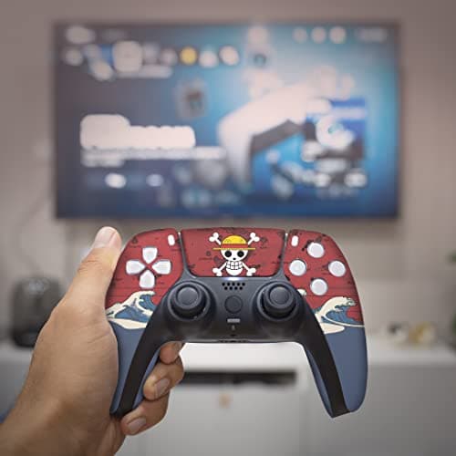 One Peice Custom PS-5 Controller Wireless compatible with Play-Station 5 Console by BCB Controllers | Proudly Customized in USA with Permanent HYDRO-DIP Printing (NOT JUST A SKIN) — view 3