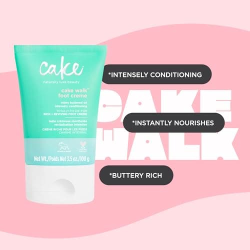 Cake Beauty Nourishing Foot Cream, The Cake Walk - Nourishes, Conditions & Soothes Dry Heels and Feet - Rich & Reviving Triplemint Scent - Cocoa Butter, Almond & Avocado Oil -3.4 Fl Oz — view 4