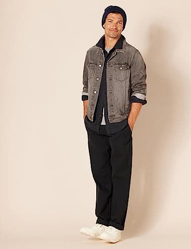 Amazon Essentials Men's Relaxed-Fit Casual Stretch Khaki, Black, 38W x 30L — view 2