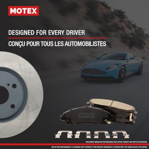 MOTEX Front Disc Brake Kit with Ceramic Pads for 2009-2019 Toyota Corolla, 2009-2013 Matrix, 2008-2014 Scion xD, 2009-2010 Pontiac Vibe (with 275mm Rotor) — view 5