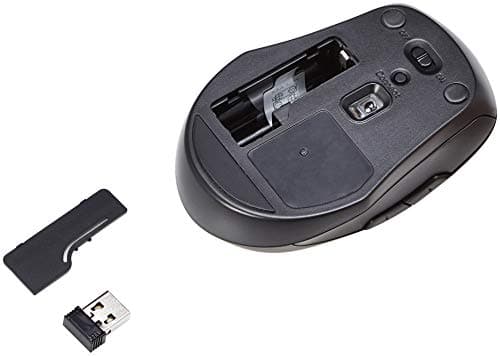Amazon Basics Full-Sized Wireless Computer Keyboard and Mouse Combo, QWERTY Layout, 2.4 GHz USB Receiver, Black, Pack of 1 — view 4