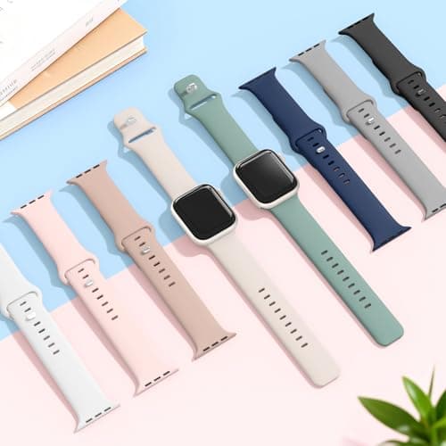 10 Pack Silicone Sport Bands Compatible with Apple Watch Band Women Men — view 5