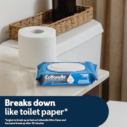 Cottonelle Fresh Feel Flushable Wet Wipes, Adult Wet Wipes, 8 Flip-Top Packs, 42 Wipes Per Pack (336 Total Wipes), Packaging May Vary — view 5