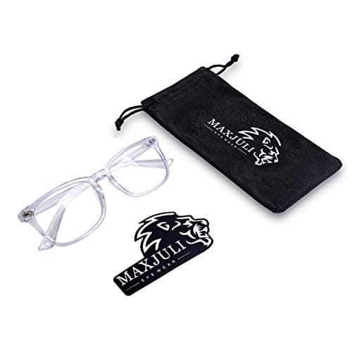 Maxjuli Blue Light Blocking Glasses,Computer Reading/Gaming/TV/Phones Glasses for Women Men(Transparent) — view 4