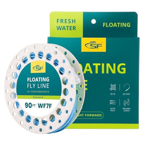 SF Fly Fishing Floating Line with Welded Loop Weight Forward Fly Lines Sky Blue 90FT WF7F