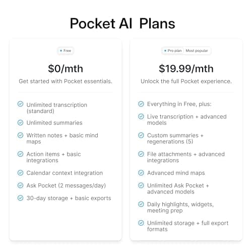 Pocket AI Voice Recorder & Smart Assistant – Auto Transcription, Summaries & Action Items – AI Note Taker for Meetings, Calls & Productivity - Space Grey — view 5