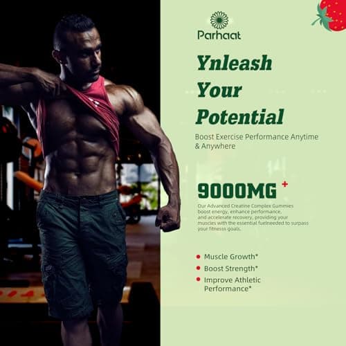 Parhaat EAA Gummies 120 Gummies (Strawberry), Essential Amino Acids - All 9 Essential Aminos (EAA) and All Branched-Chain Aminos (BCAAs), Non-GMO, Gluten Free, Vegetarian Friendly — view 2