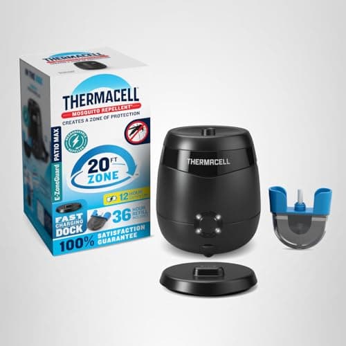 Thermacell E-ZoneGuard Patio Max Rechargeable Mosquito Repeller with 20-Foot Zone of Scientifically Proven Outdoor Protection; 12-Hr Battery; 36-Hr Refill; Bug Spray Alternative; Fast Charging Dock — view 8