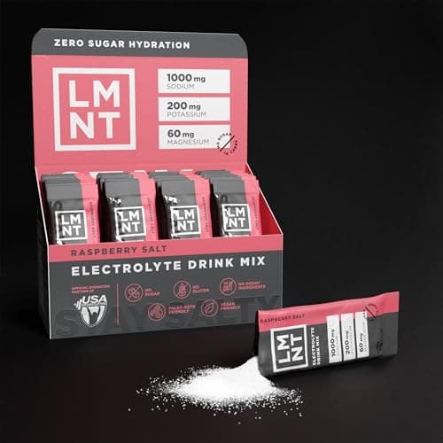 LMNT Zero Sugar Electrolytes - Raspberry Salt | Drink Mix | 30-Count — view 3