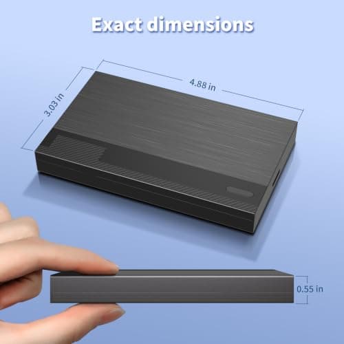 Alphami High-Speed PS5 External Hard Drive 250GB – Dual USB-A & Type-C Connectivity, Seamless Plug-and-Play Use Across Mac, PC, Laptop, Consoles– Perfect for Storage Movies, Music, Photos, Games — view 3