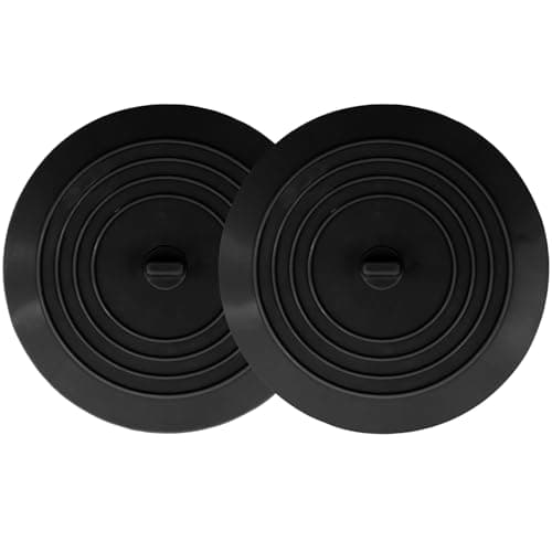 V-TOP Bathtub Drain Stopper 2 Pack, 5 inches Silicone Tub Stopper Shower Drain Cover, Bath Tub Plug Hair Stopper,Universal Flat Suction Renter Friendly Bath Accessories