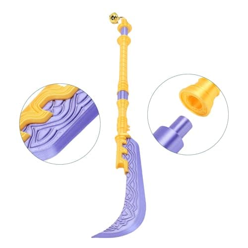 CHEOTIME Cosplay Kpop Sword, 25in 3D Printed Anime Sword Replica Fantasy Costume with Bell and Cord for Anime Conventions and Photoshoots Halloween Christmas — view 5