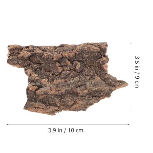 Toddmomy 10Pcs Reptile Tree Bark Decor 3.93X3.54In Natural Cork Bark for Gecko Turtle Lizard Climbing and Basking Platform Terrarium Accessories — view 4
