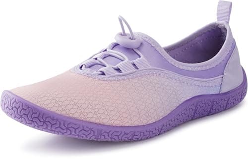 WHITIN Swim Shoes Women Pool Water Quick Dry Aqua Socks Camping Purple 7