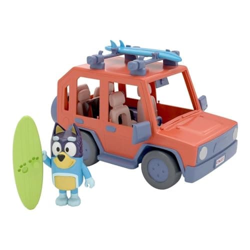Bluey, 4WD Family Vehicle, with 1 Figure and 2 Surfboards | Customizable Car - Adventure Time | for Ages 3+, Multicolor, 13018