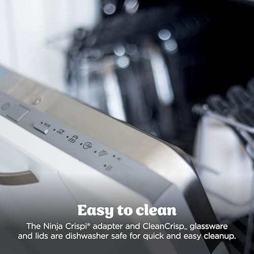 Ninja Crispi 4 in 1 Glass Air Fryer, 450°F, Non Toxic, 4QT and 6 Cup Containers with Lids, Dishwasher Safe, Cyberspace Gray, 1 Count, FN101GY — view 16