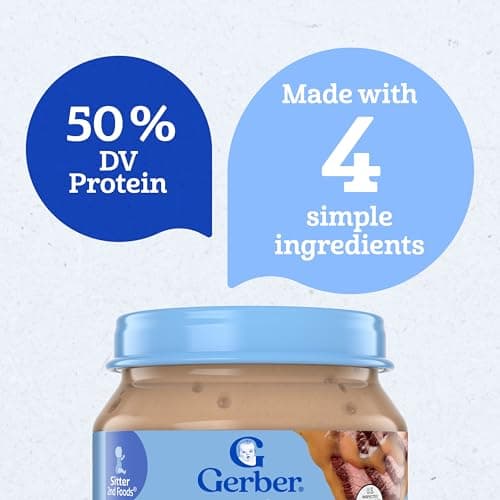 Gerber Stage 2 Baby Food, Beef and Gravy Jar, Baby Food Meat Puree, Baby Mealtime, Baby Puree Jars Glass, 10-Pack — view 4