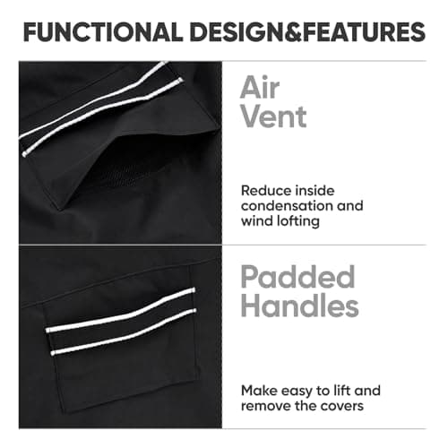 Loriano Patio Furniture Covers, 4 Piece Outdoor Furniture Cover Waterproof, Patio Furniture Cover Set, Lawn Patio Set Covers Black — view 4