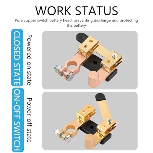 Battery Disconnect 12V/24V - Top Post Knife Blade Master Switch for Marine Car Boat RV ATV Vehicles — view 3