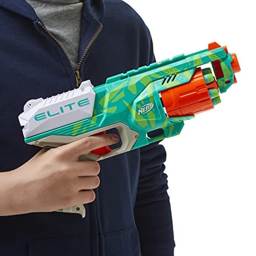 NERF Elite Disruptor Dynamic Green Dart Blaster, Rotating Drum, Slam Fire, Easter Gift for Kids, Kids Outdoor Toys for 8 Year Old Boys & Girls (Amazon Exclusive)