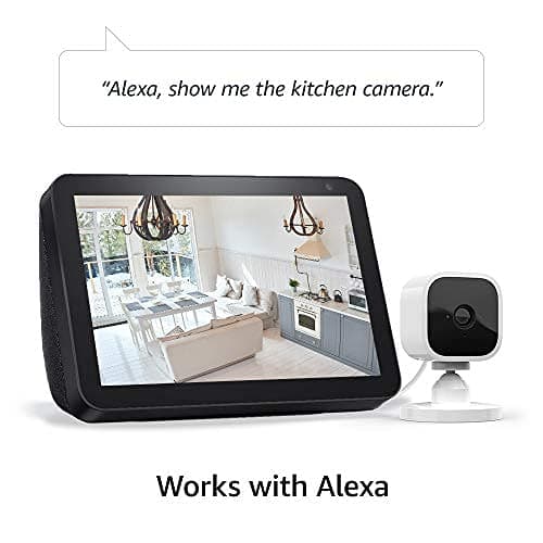 Blink Mini - Compact indoor plug-in smart security camera, 1080p HD video, night vision, motion detection, two-way audio, easy set up, Works with Alexa – 1 camera (White) — view 5