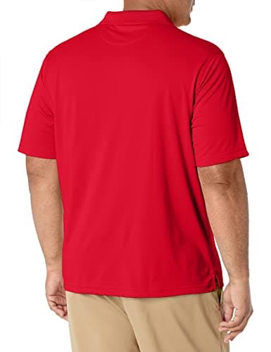 Amazon Essentials Men's Men's Regular-fit Quick-Dry Golf Polo Shirt Shirt, -Red, X-Large
