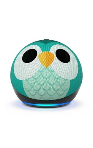 Amazon Echo Dot Kids (newest model), Smart speaker to enjoy age-appropriate audiobooks, interactive games and Alexa+ experiences to create and learn, Owl design