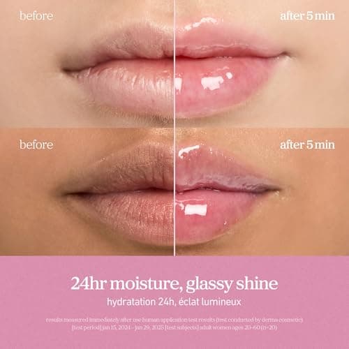 NOONI Vegan Korean Appleseed Lip Oil - Applepeony | Lip Stain, Long Lasting Hydration, Plumping, Moisturizing for Dry Lips, Peony Extract, Lip Gloss Makeup, 0.12 Fl. Oz. Baby Pink, Gifts for Women — view 5