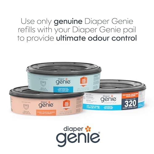 Diaper Genie Essentials Round Refill 4-Pack | Holds Up to 1280 Newborn Diapers | Features Unscented Continuous Film | Compatible with Diaper Genie Complete and Expressions Pails — view 7