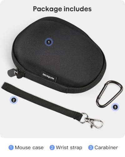Mckgute Travel Carrying Case Replacement for Logitech MX Master 4 / MX Master 3S / Master 3 / Master 2S Advanced Computer Wireless Mouse- Upgrade Version No Shake — view 3