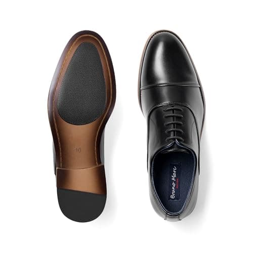 Bruno Marc Men's Lace Up Soft Cap-Toe Formal Dress Shoes,Size 11,Black,Louis_2 — view 5